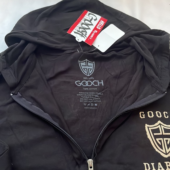 Gooch lightweight zipper hoodie with pockets, black - Picture 3 of 6